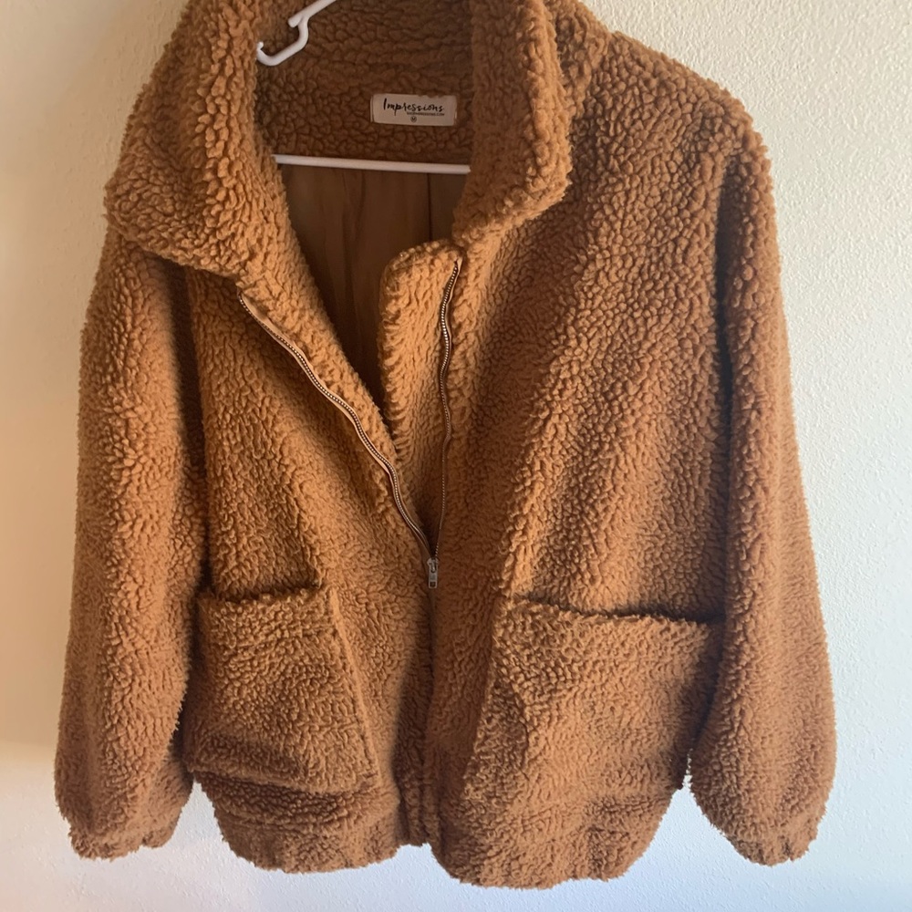 Impressions Faux fur Sherpa jacket size medium